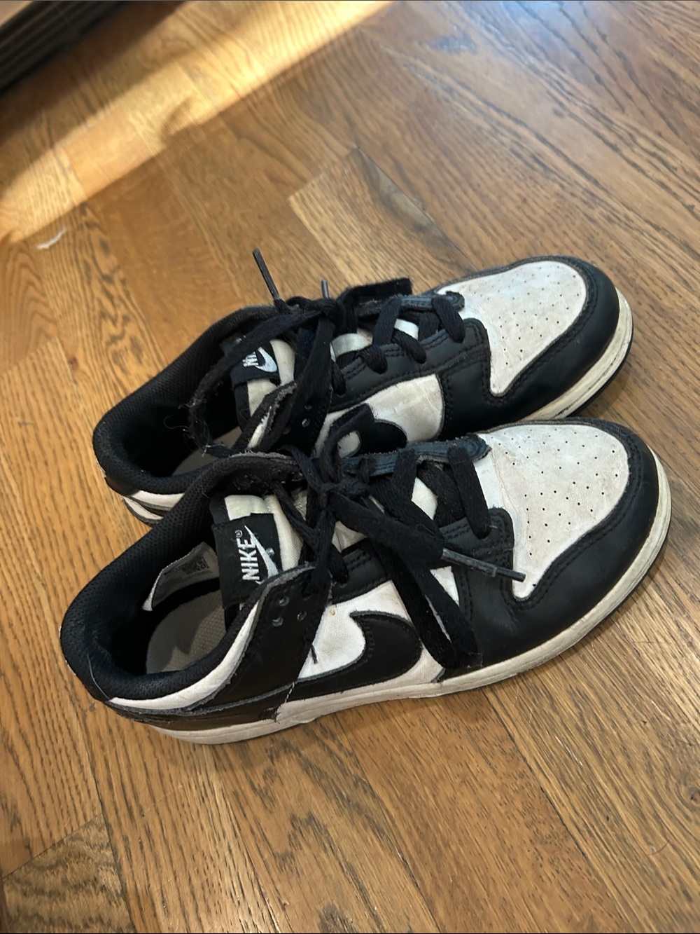 Nike Kids Black and White Low-Top Sneakers